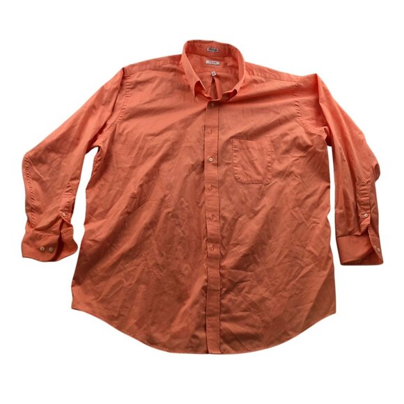 Izod Mens Dress Shirt Size 3XL 19 Neck Long Sleeve Button-Up Wrinkle-Free Twill - Picture 1 of 11